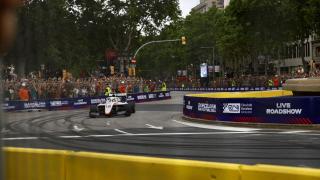 Un coche del Road Show de la Fórmula 1 en Barcelona