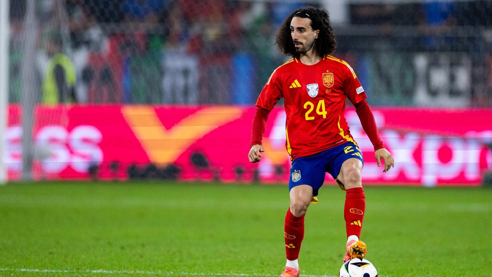 Marc Cucurella, durante el partido de España contra Italia en la Eurocopa