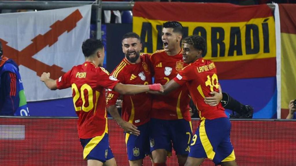 La euforia de la selección de España durante la victoria contra Italia en la Eurocopa