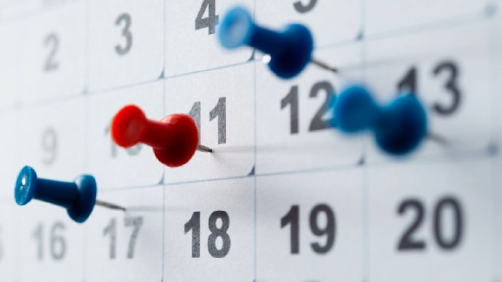 Imagen de un calendario