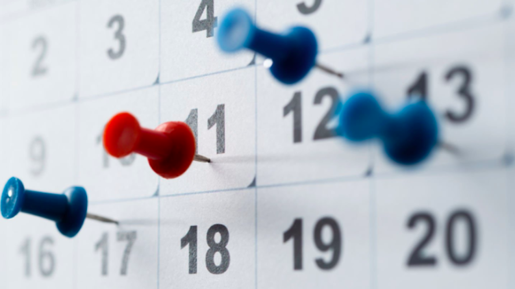 Imagen de un calendario