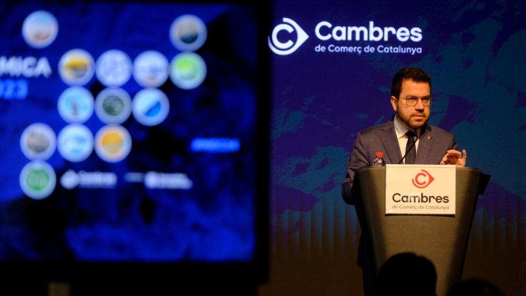 El presidente de la Generalitat en funciones, Pere Aragonès