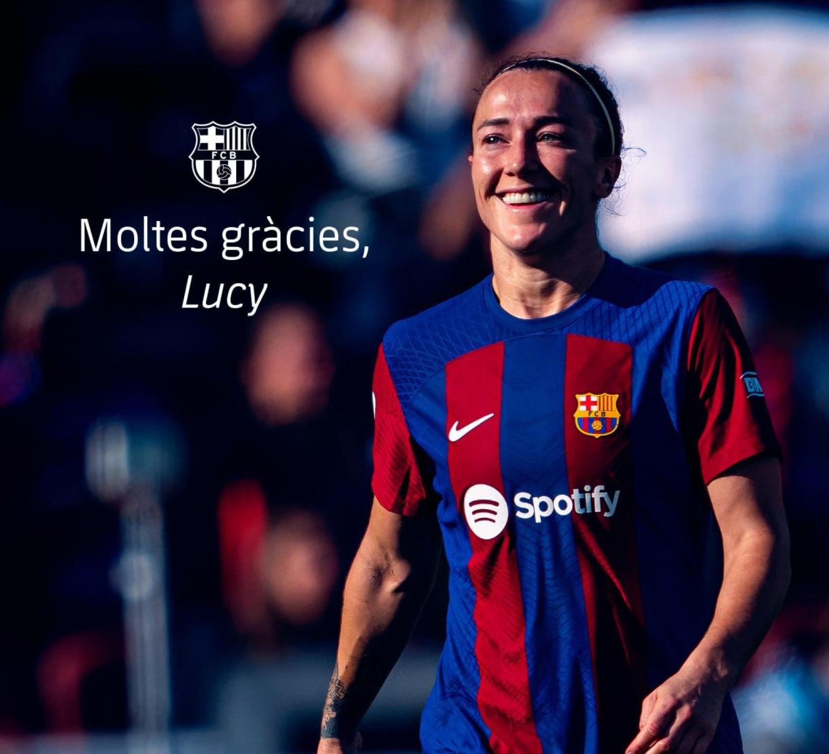 El Barça se despide de Lucy Bronze