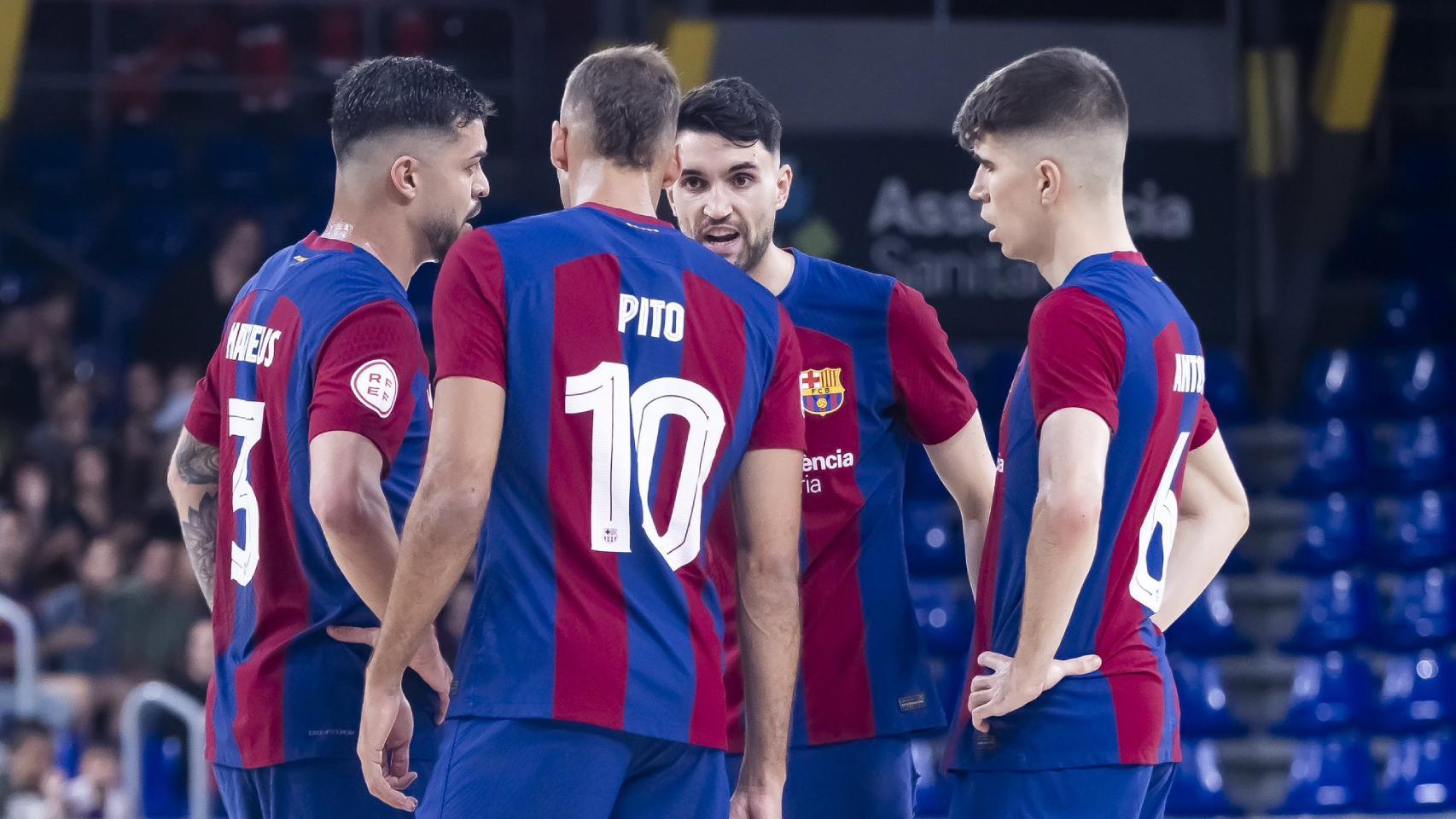 El Barça de fútbol sala, durante un partido de la Liga 2023-24
