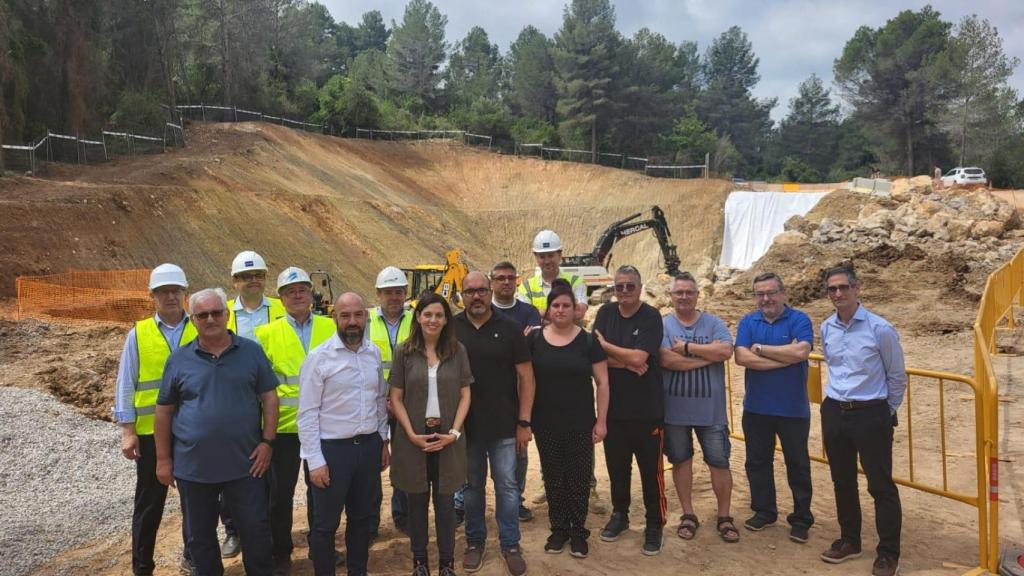 Visita a las obras de conexión a la red de aguas Ter-Llobregat en Vallirana en junio de 2024
