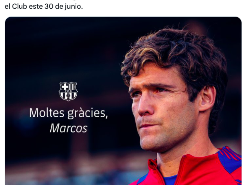 El Barça se despide de Marcos Alonso