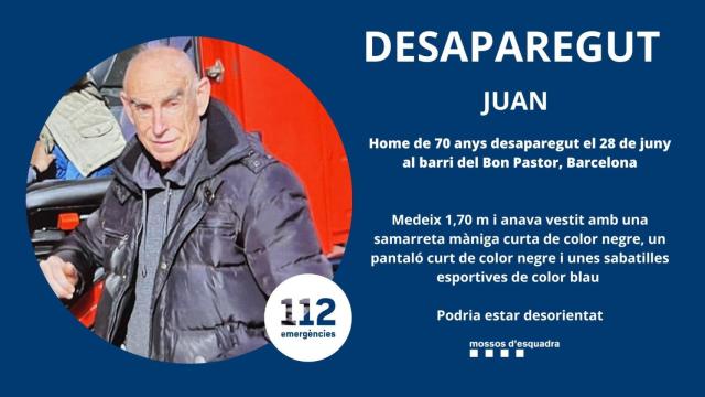 Encuentran muerto a Juan, el hombre desaparecido en el Bon Pastor