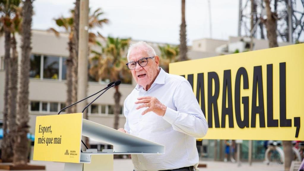 Ernest Maragall, durante la campaña electoral de las municipales de 2023