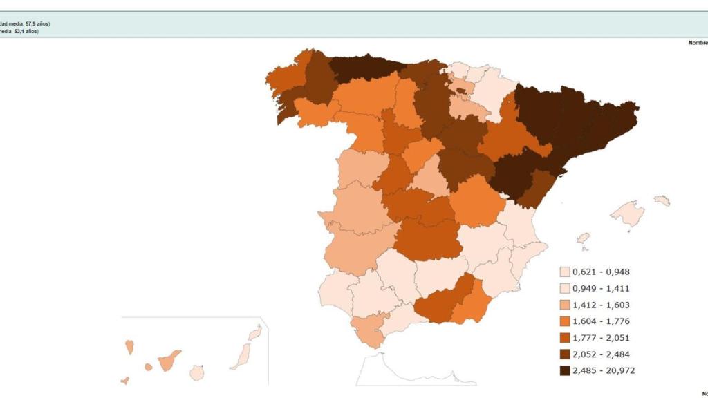 Mapa de popularidad de Montserrat | INE