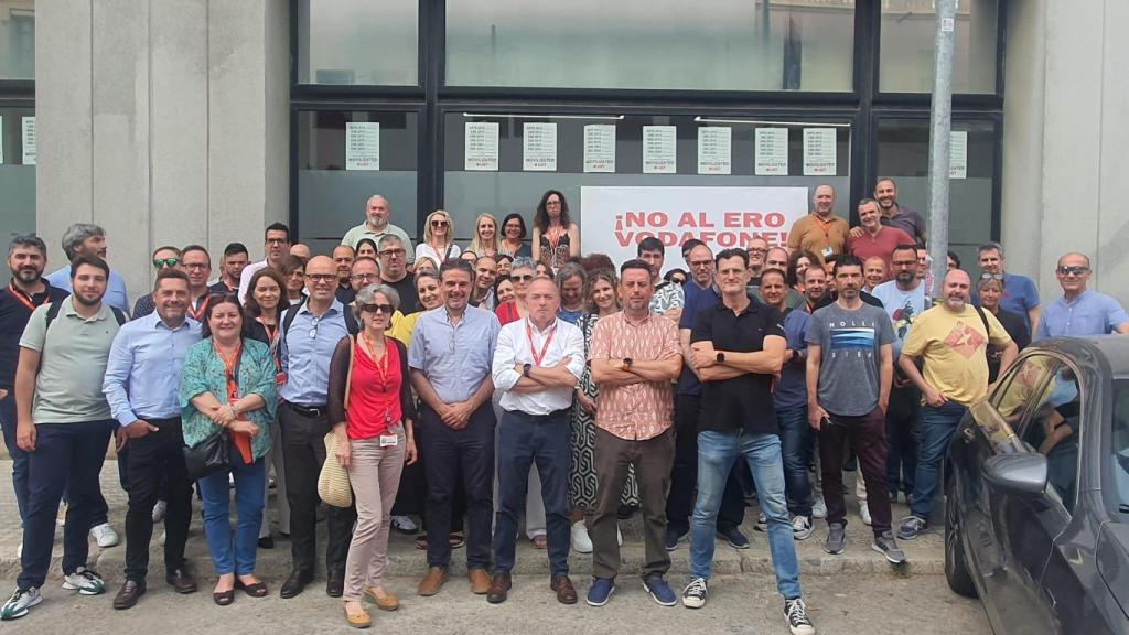 Trabajadores de Vodafone en Barcelona