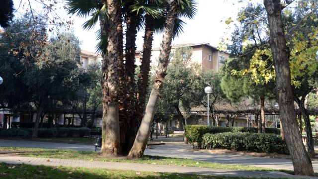 Zona central de los Jardines de Massana donde se construirá el nuevo parque infantil