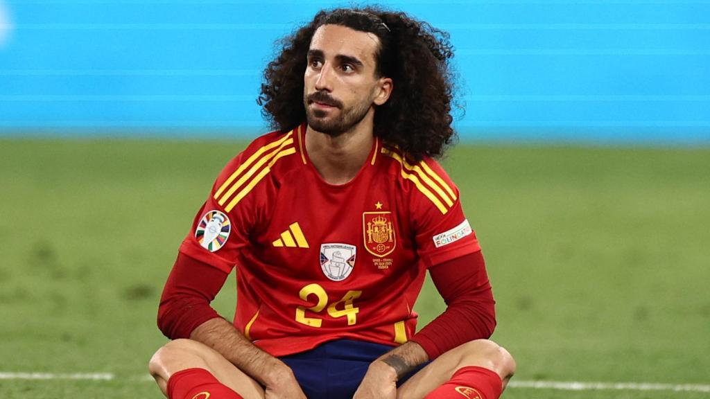 Marc Cucurella, durante el España-Francia de la Eurocopa 2024