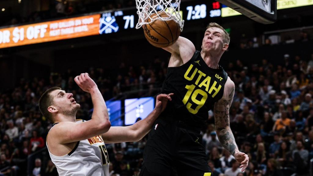 Luka Samanic, durante un partido en la NBA