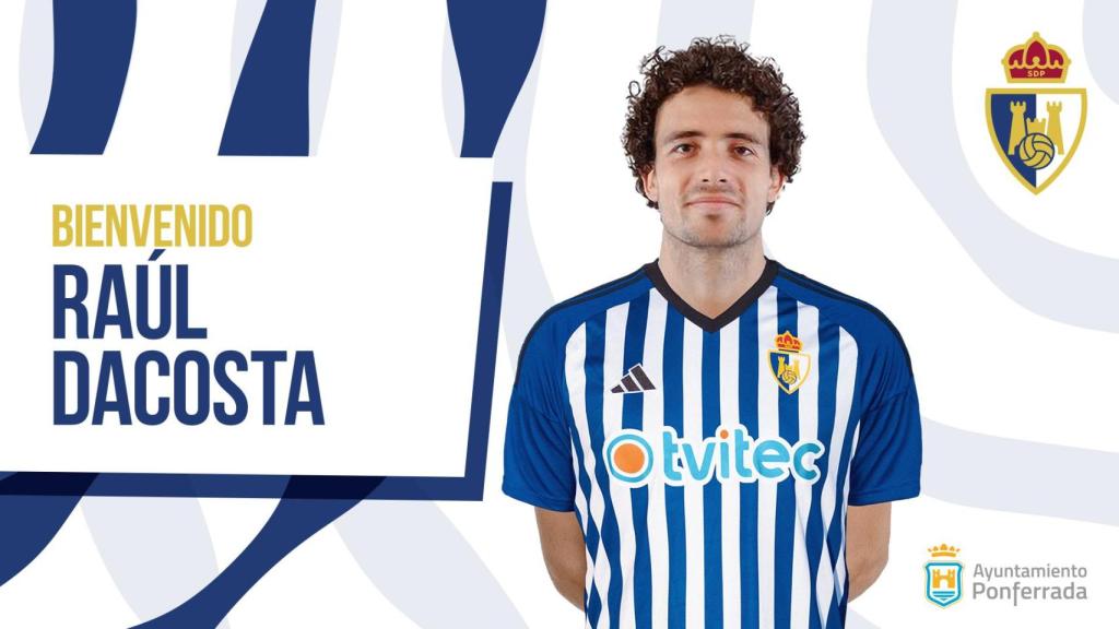 Raúl Dacosta como futbolista de la Ponferradina