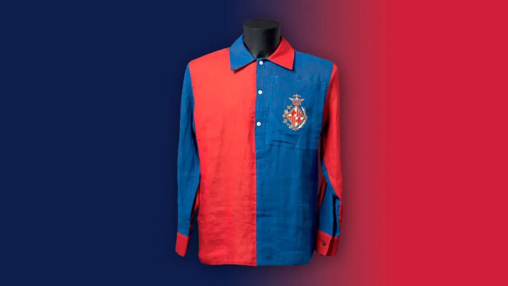Primera camiseta en la historia del Barça, en el 1899-00