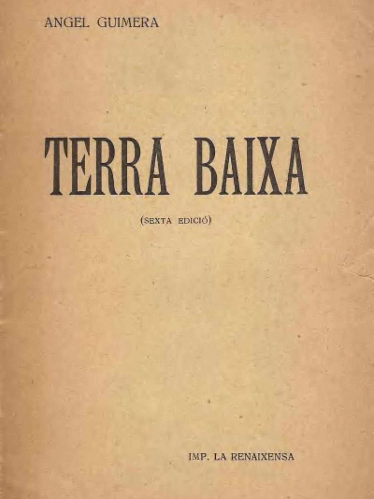 Portada de 'Terra baixa'