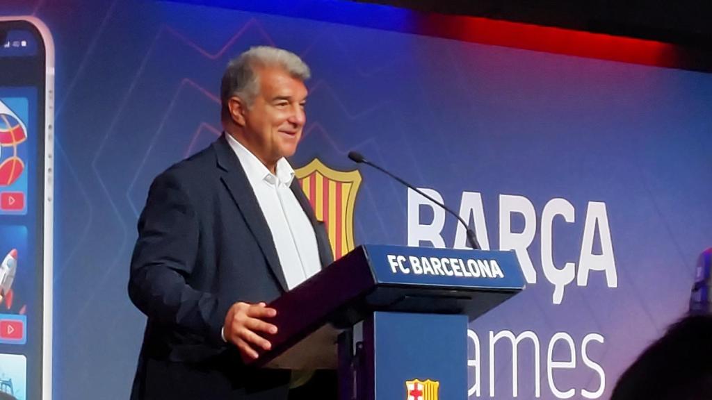 Joan Laporta, en la presentación de Barça Games