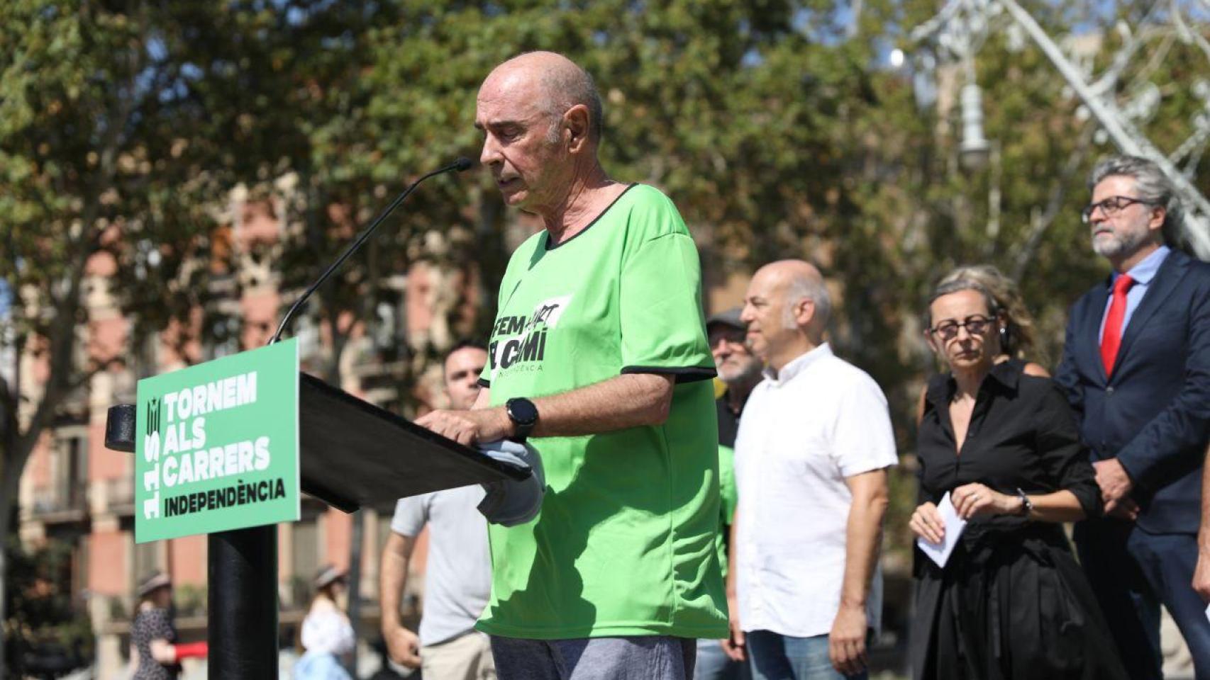 Lluís Llach, presidente de la ANC, durante la presentación de la Diada 2024