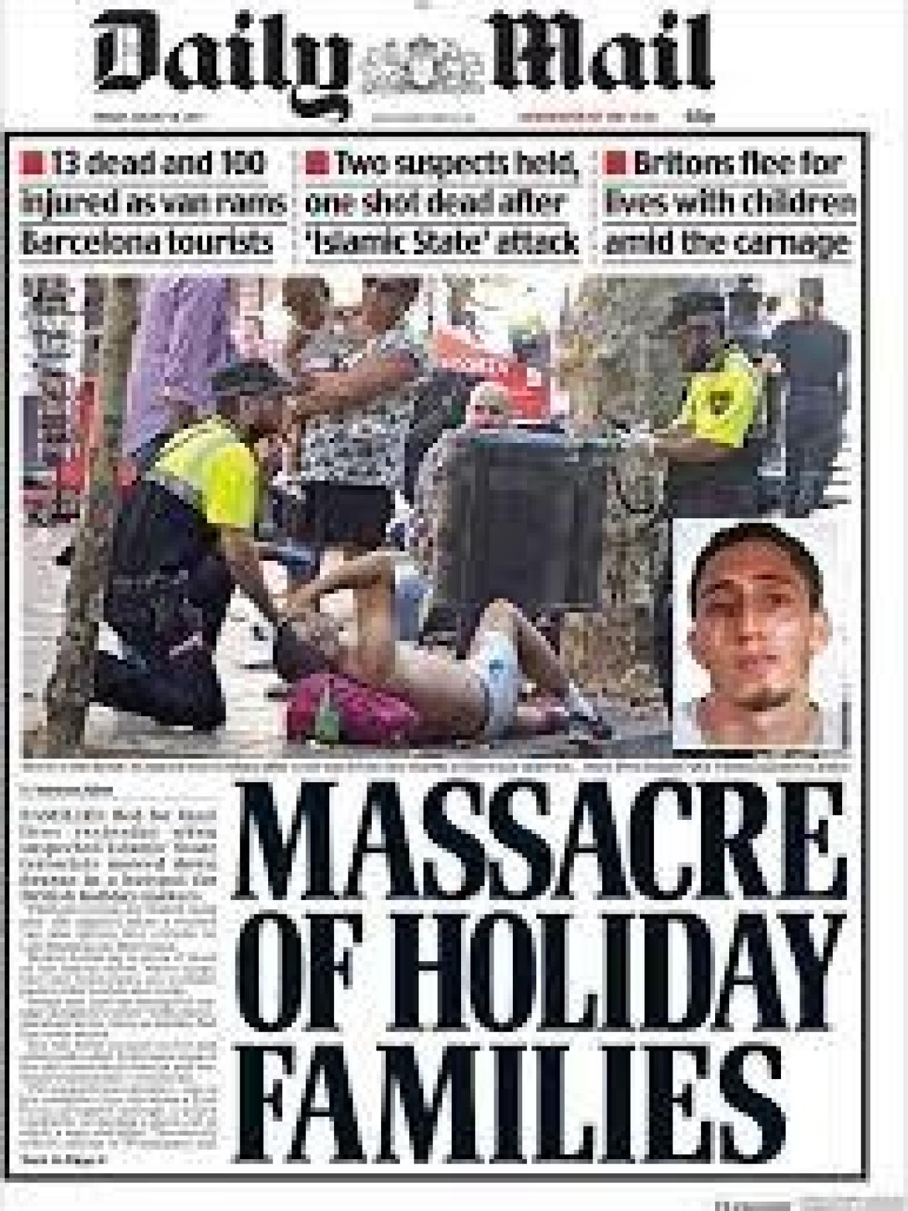 Manel Bosch (i), en la portada de 'The Daily Mail' británico