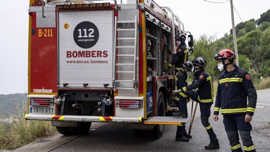 Una dotació de Bombers de Barcelona