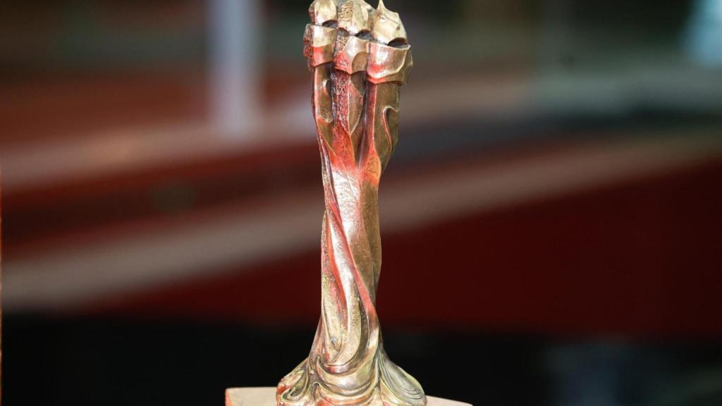 Estatuilla de los Premis Gaudí, en el Centro de Convenciones Internacional de Barcelona (CCIB)