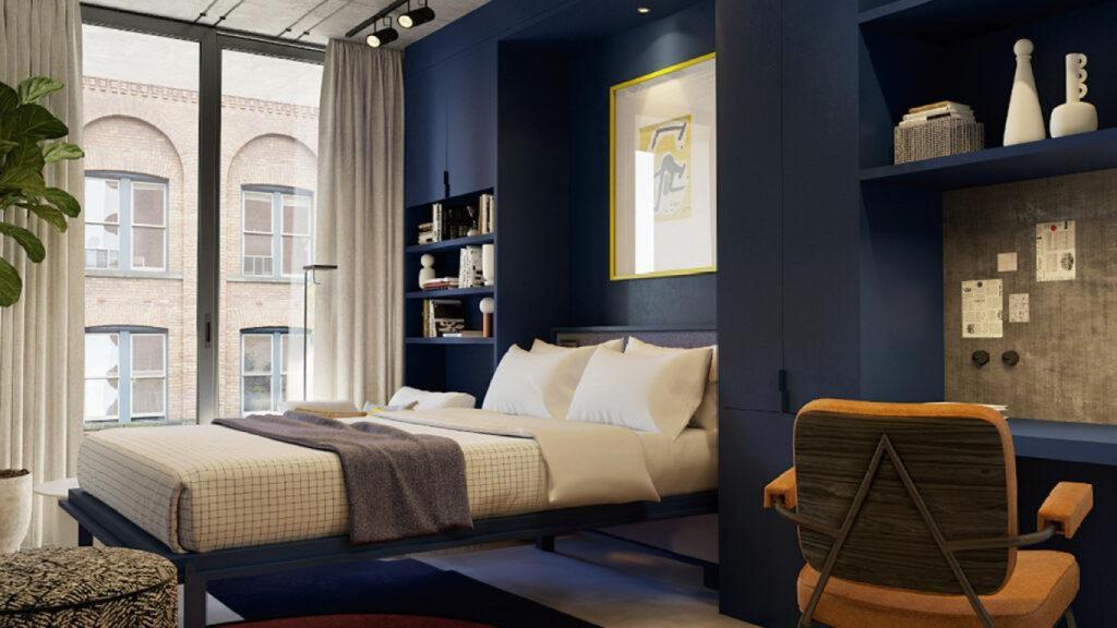 Habitació de la residència la Fabrica&Co, al carrer Doctor Trueta de Barcelona