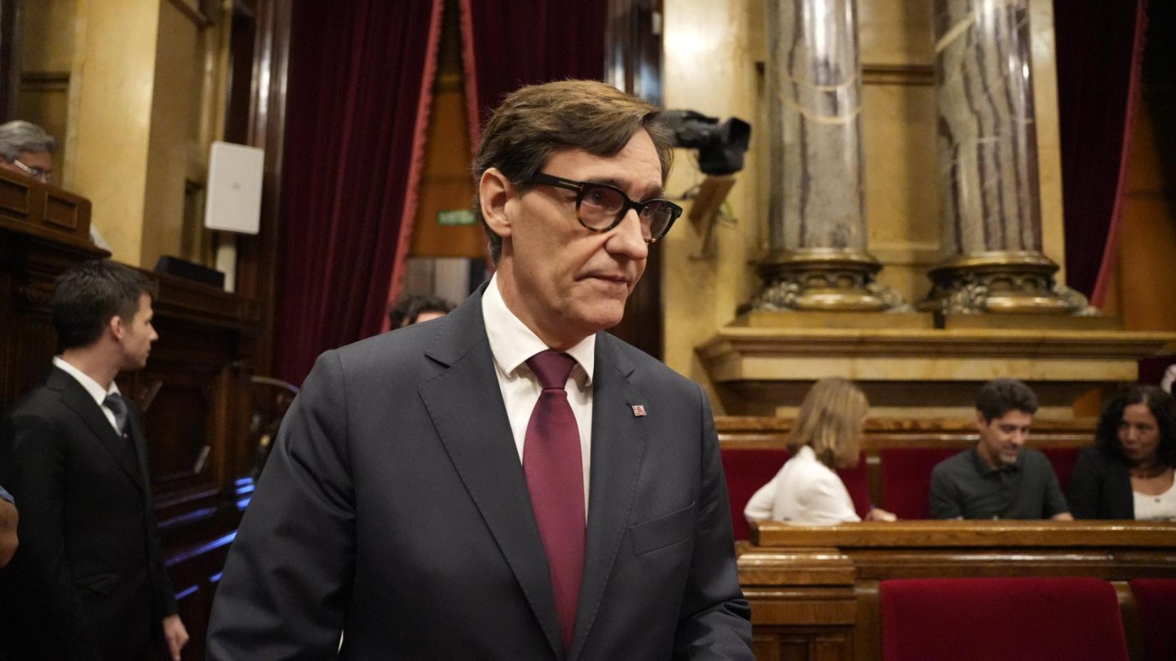 El primer secretario del PSC, Salvador Illa, llega al Parlament para ser investido 'president'