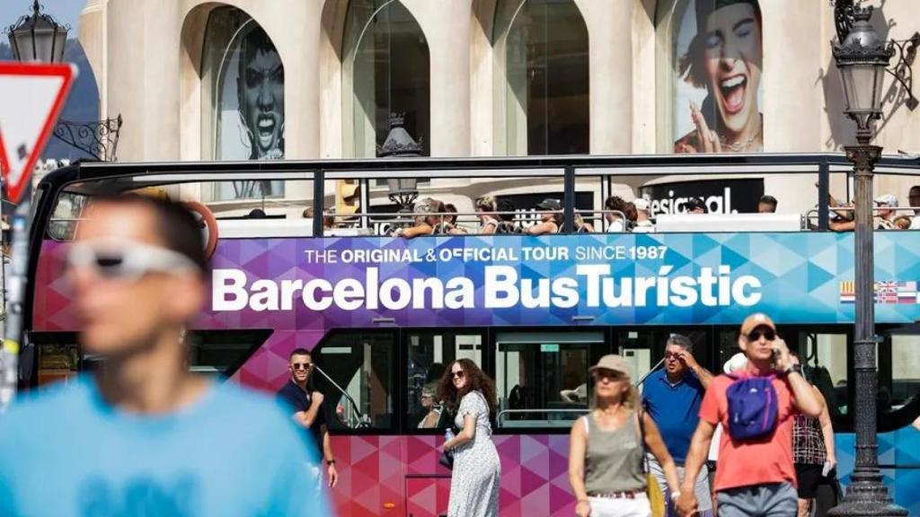 Turistas en el centro de Barcelona