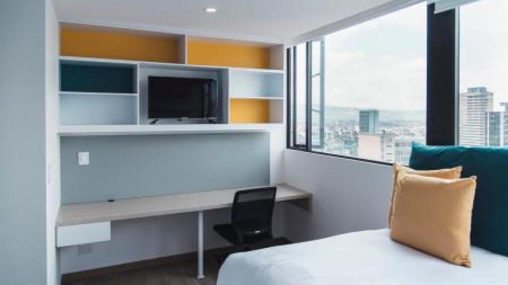 Una de las habitaciones del 'coliving' The Spot de Bogotá