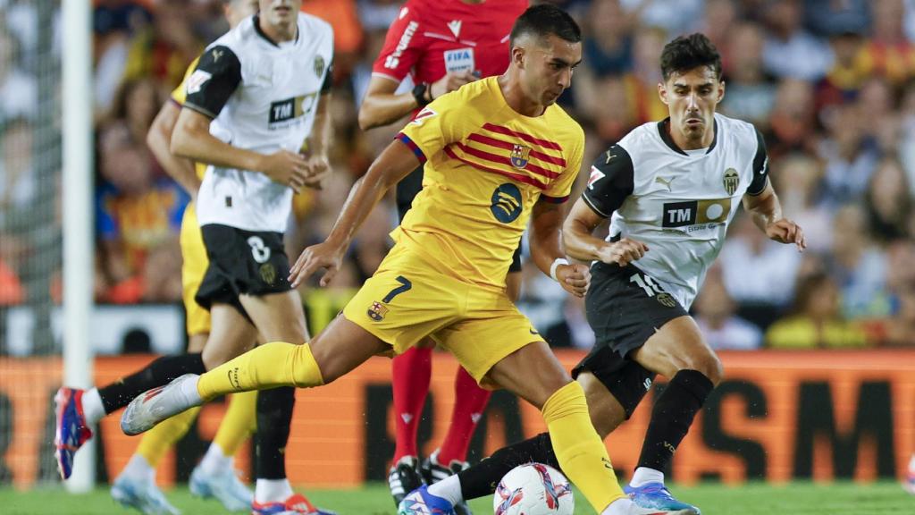 Ferran Torres, durante el partido contra el Valencia CF