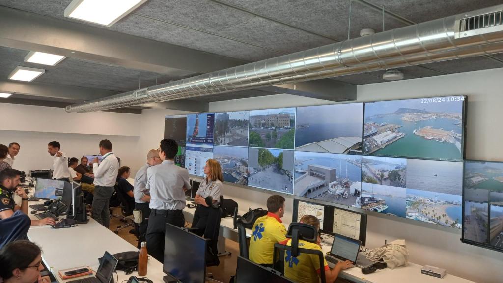 Imagen del centro de coordinación de la Copa América de Vela