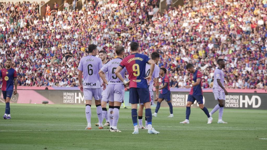 Robert Lewandowski durante el Barça-Athletic
