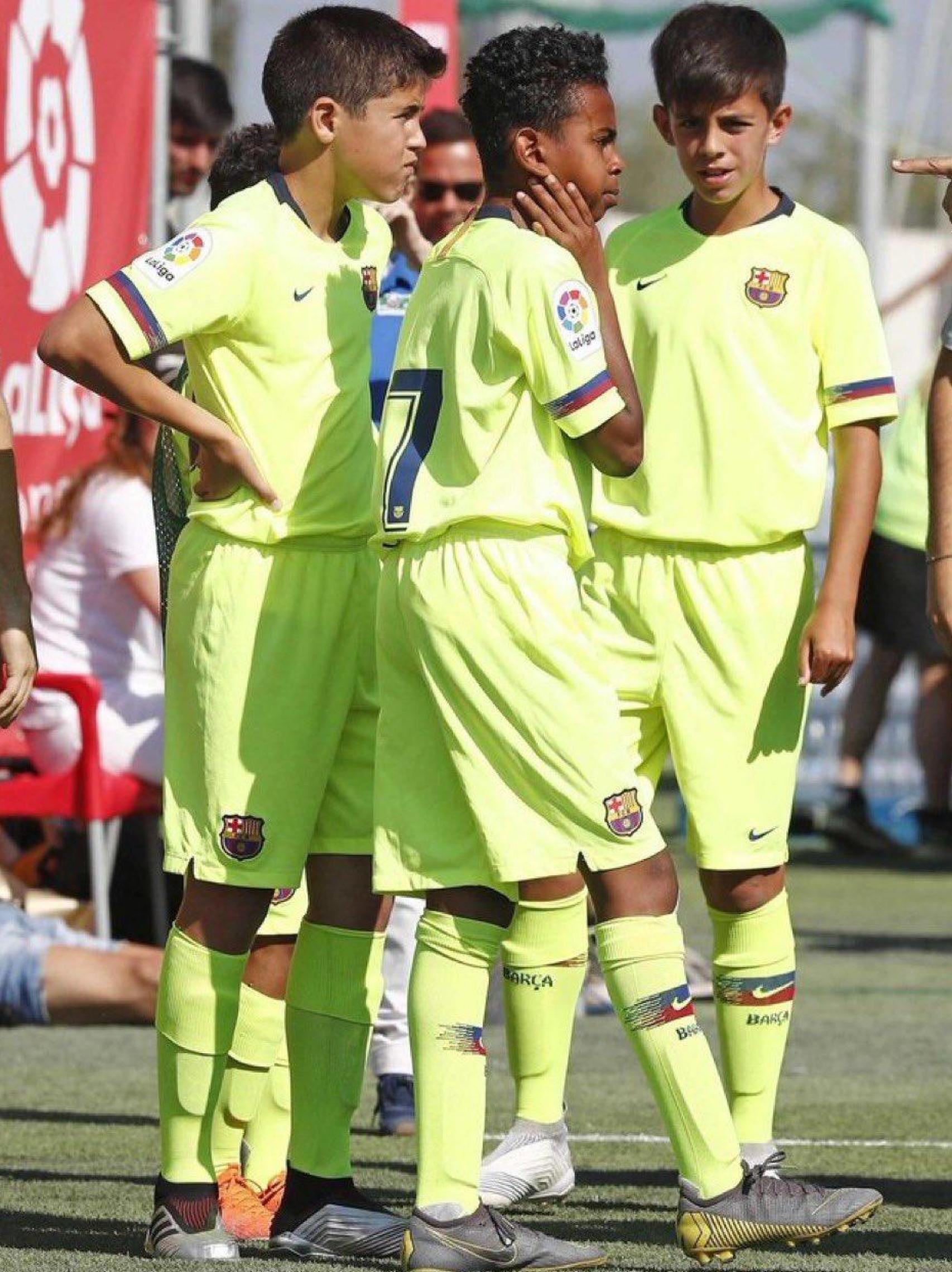 Lamine Yamal, Pau Cubarsí y Marc Bernal en las categorías inferiores del Barça