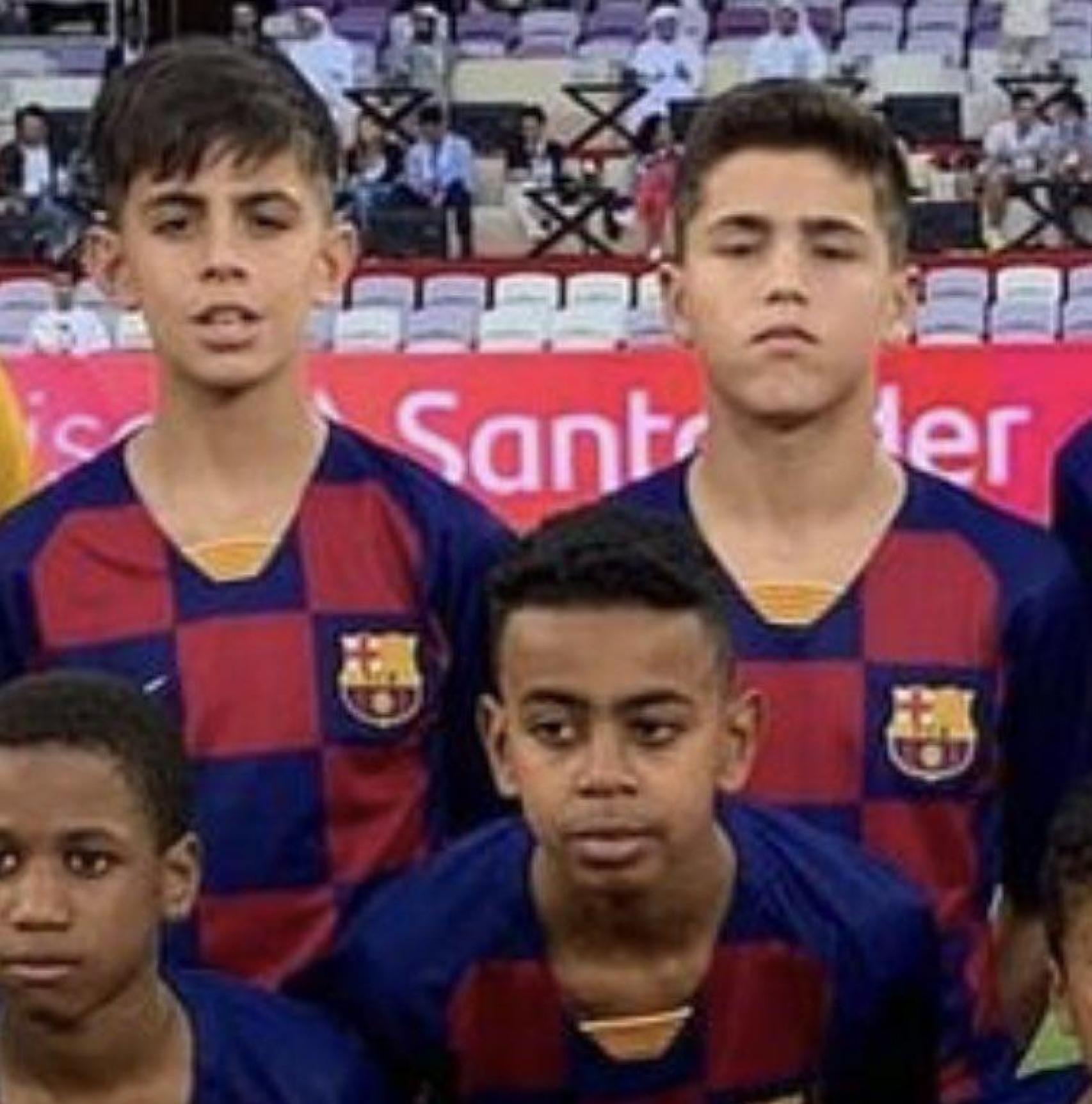 Marc Bernal, Pau Cubarsí y Lamine Yamal en su etapa de formación en la Masía