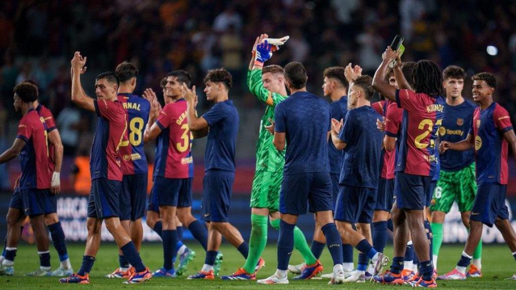 El Barça celebra la victoria contra el Athletic (2-1)