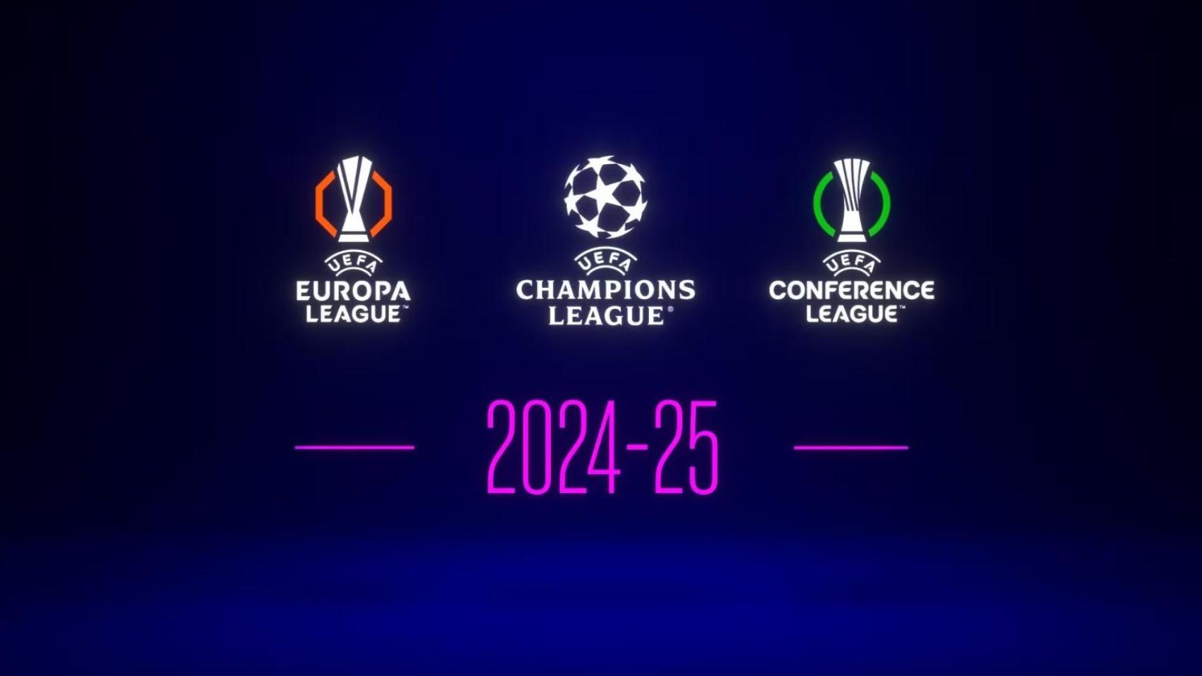 El logotipo de la Europa League, la Champions League y la Conference League