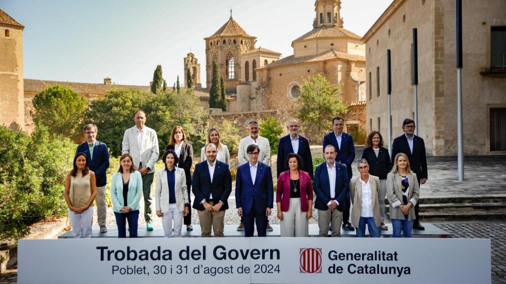 El Govern, reunido ayer en el Ministerio de Poblet, en Tarragona