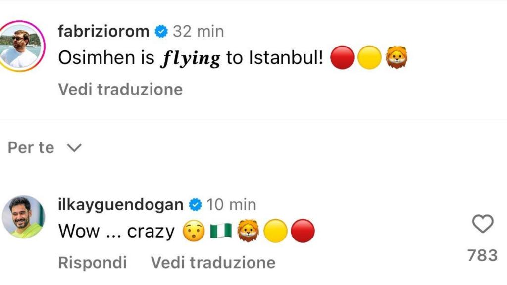 Ilkay Gundogan comenta el fichaje de Victor Osimhen por el Galatasaray