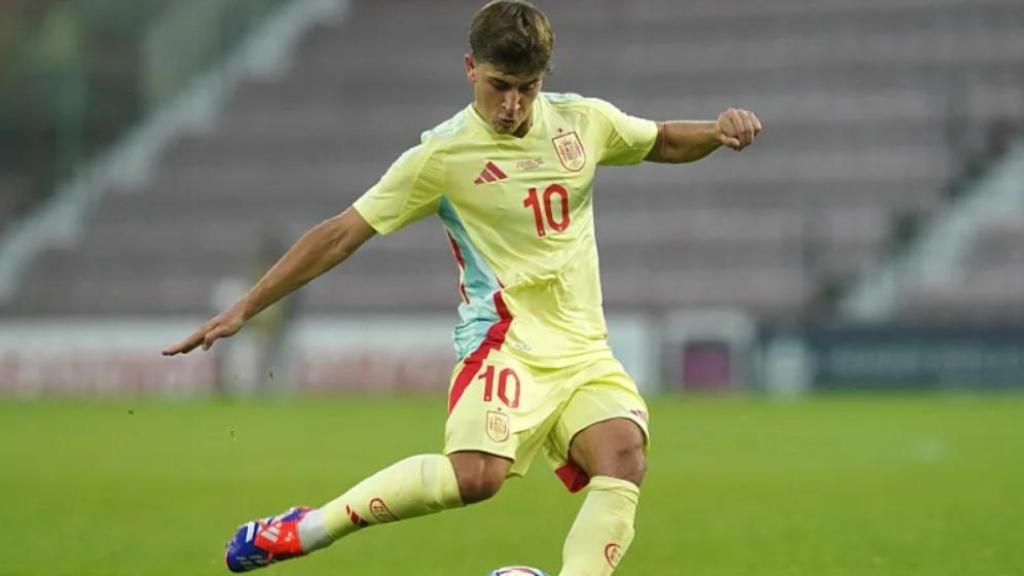 Pablo Torre, durante el partido de España sub-21 contra Escocia
