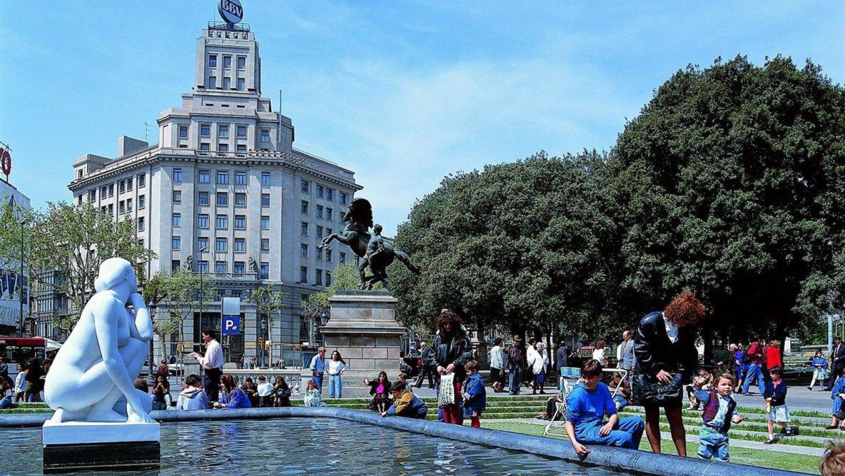 Imagen de archivo de plaza Catalunya