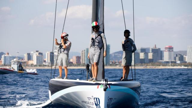Una imagen en las regatas de la Copa América