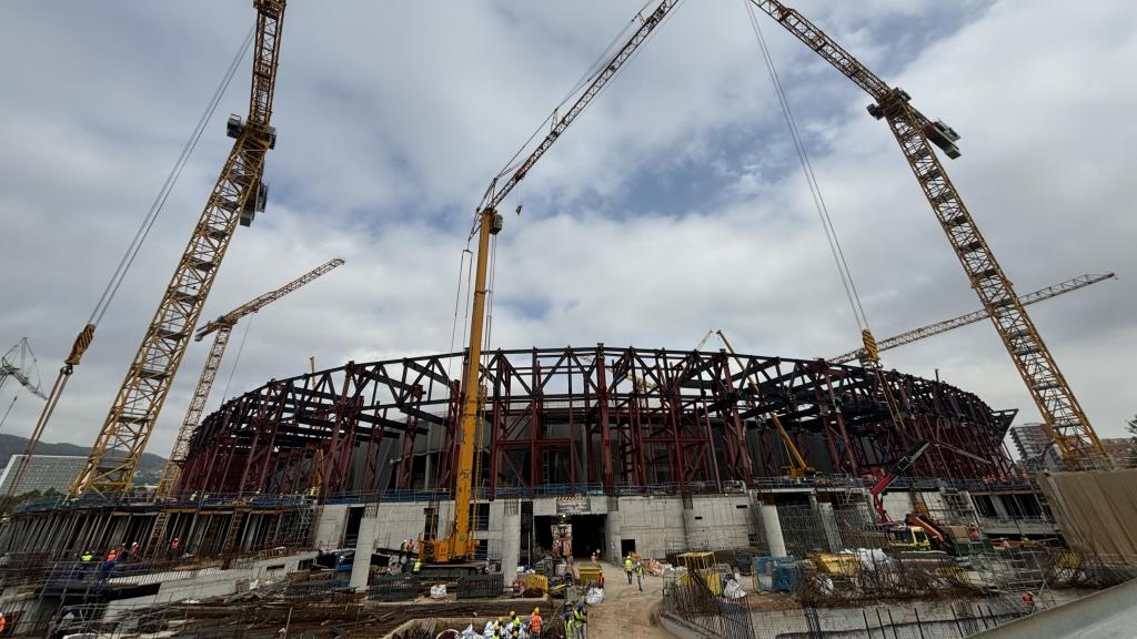 Las obras del Camp Nou en octubre de 2024