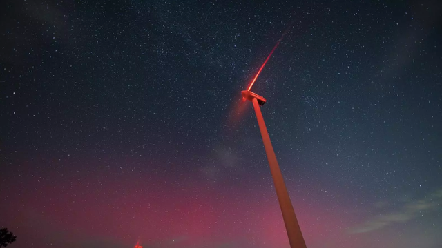 Aurora boreal desde el Observatori de Pujalt