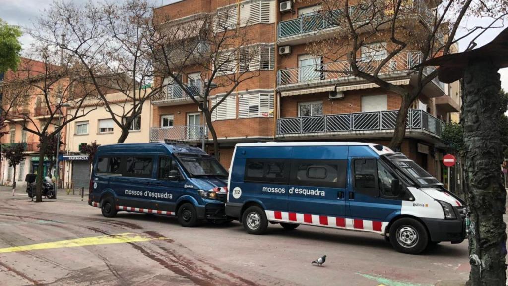 Mossos d'Esquadra al barri de Sant Roc