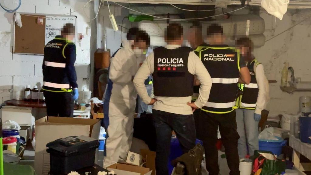 Agentes de los Mossos y el CNP durante el dispositivo del pasado 22 de octubre