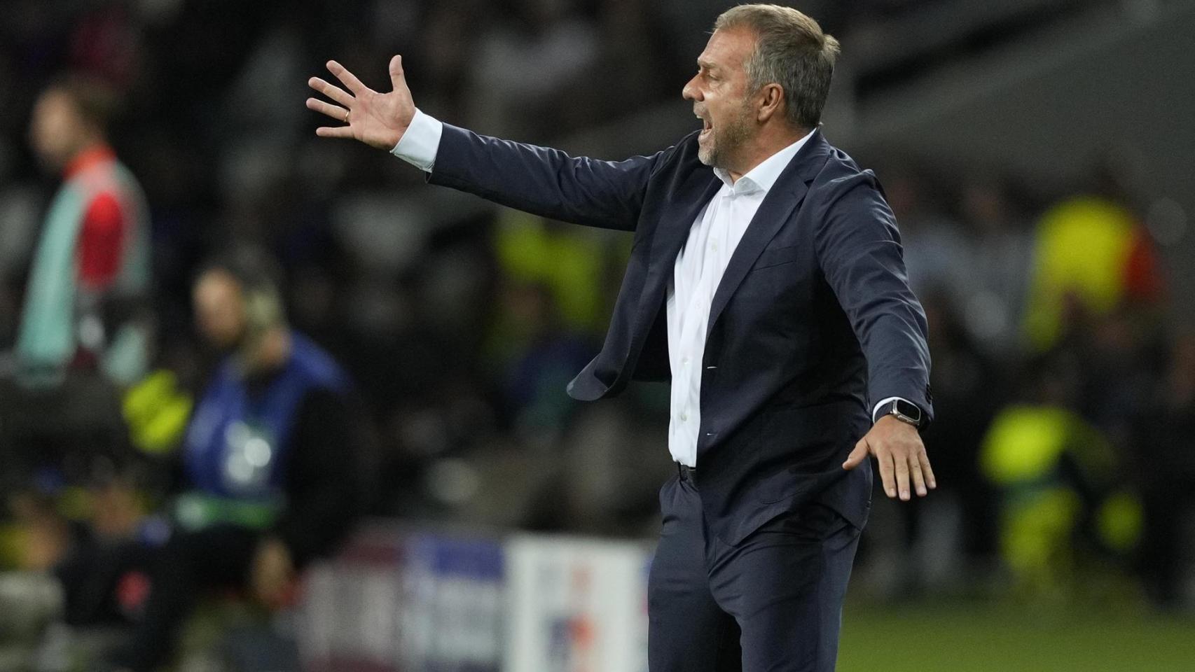 Hansi Flick, en el Barça-Bayern