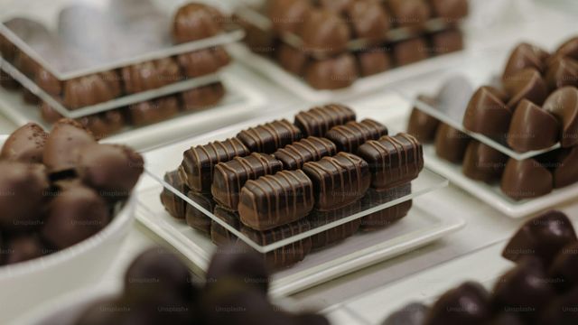 Imagen de archivo de unos bombones de chocolate