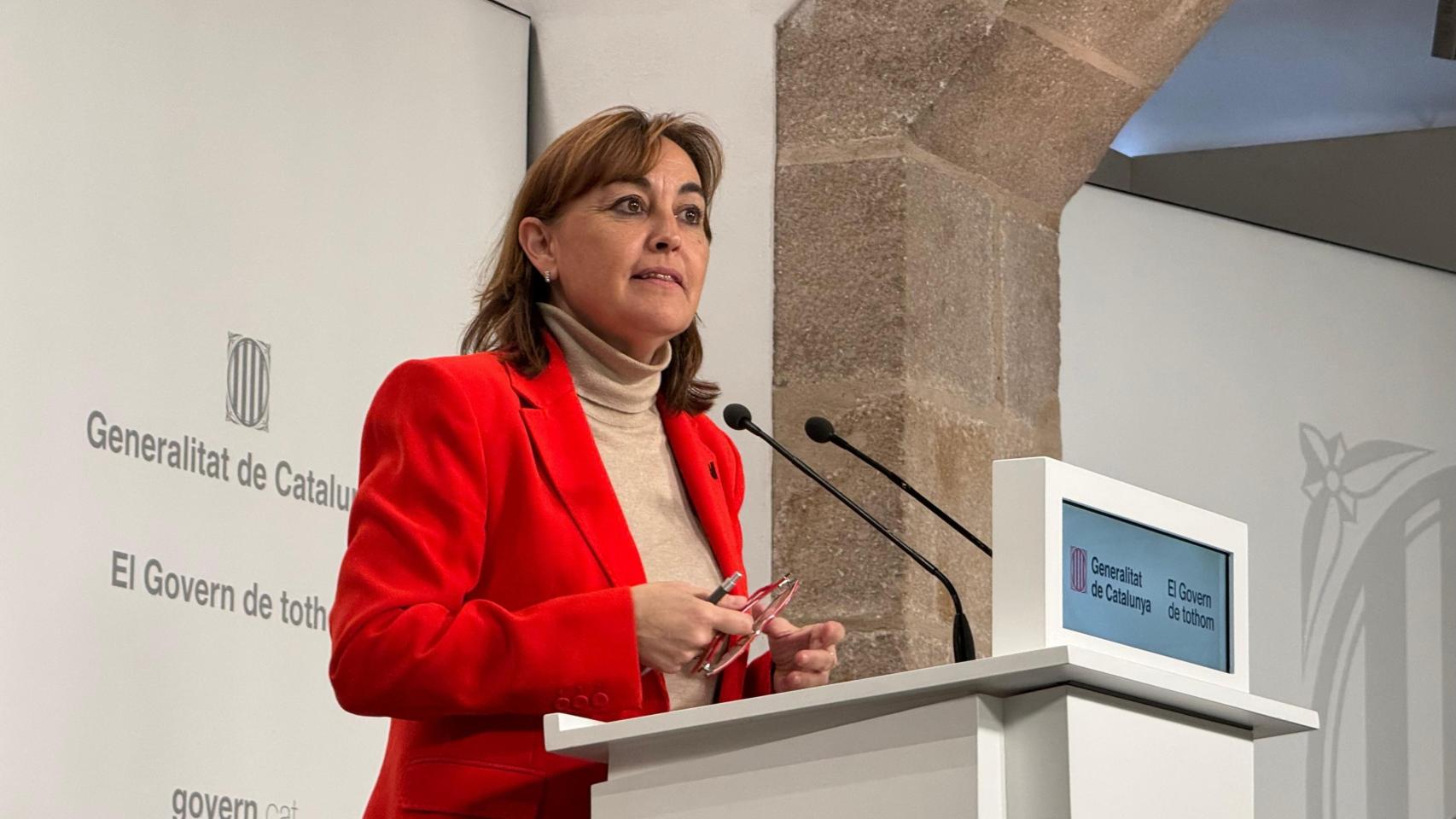 La portavoz del Govern de la Generalitat, Sílvia Paneque, en rueda de prensa (imagen de archivo)