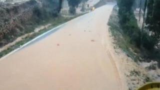 Vía inundada en Terres de l'Ebre