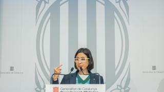 La 'consellera' de Interior, Núria Parlon, en una comparecencia por la DANA en Cataluña